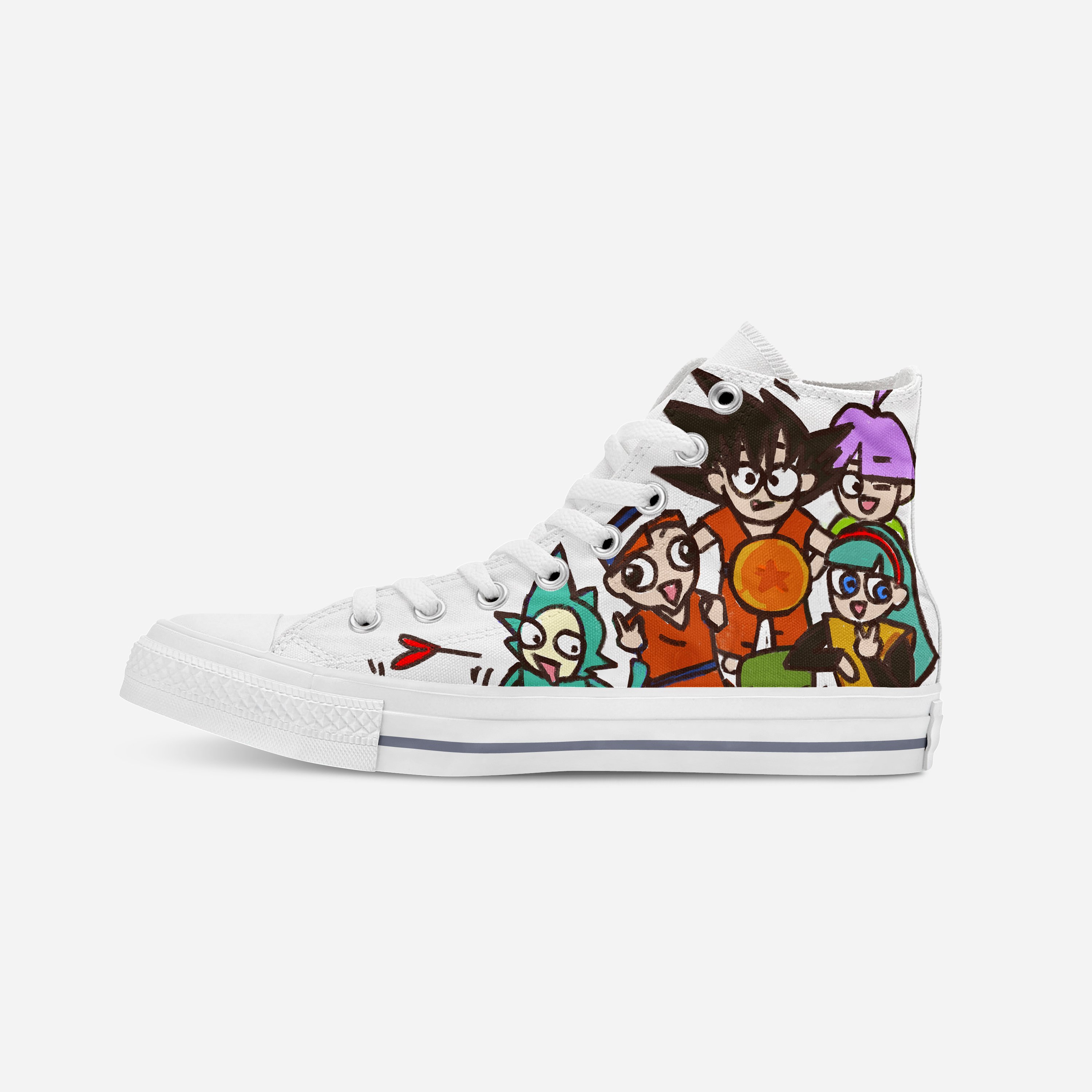 “Essay pokemon” | Hand-painted hit-top canvas shoes