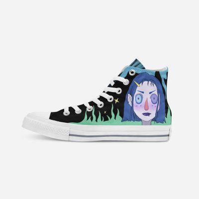 “The ghost girl” | Hand-painted hit-top canvas shoes