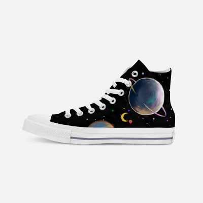 “Starry sky” | Hand-painted hit-top canvas shoes