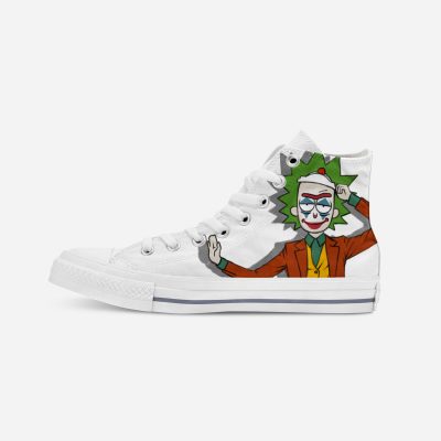 “Joke Rick” | Hand-painted hit-top canvas shoes