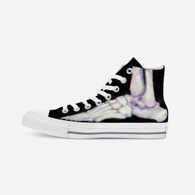 “Ankle bone” | Hand-painted hit-top canvas shoes